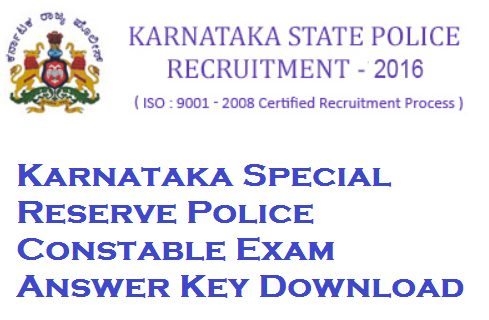 KSRP Constable Answer Key 2017