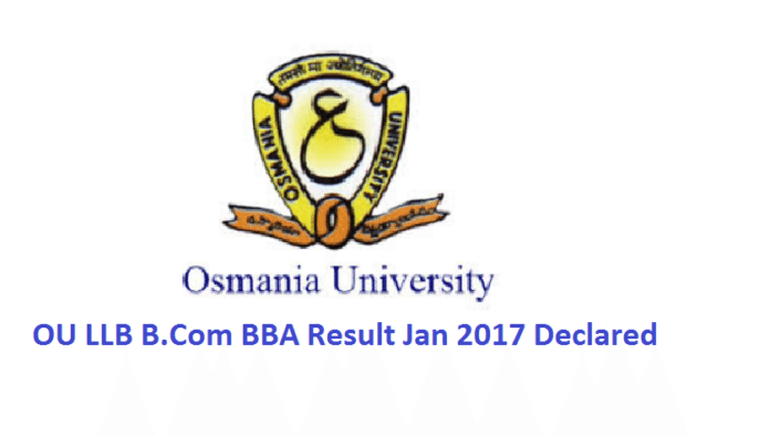 Osmania University LLB Results Jan 2017