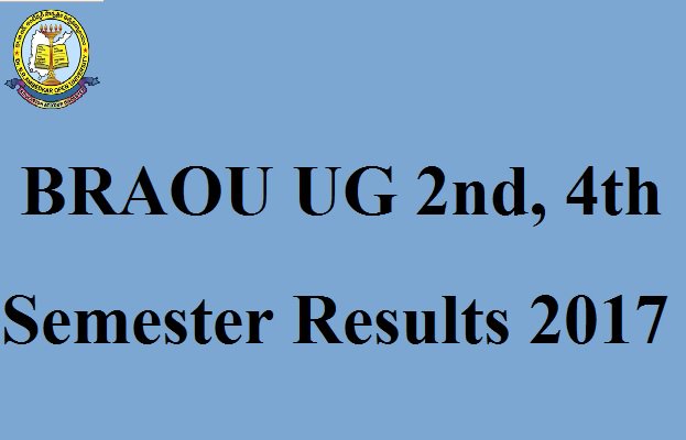 BRAOU UG 2nd, 4th Semester Results 2017
