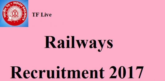 West Central Region Railways Recruitment 2017