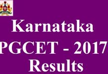 Karnataka PGCET 2017 Results
