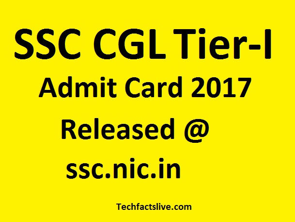 SSC CGL Admit Card 2017