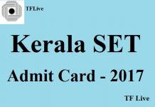 Kerala SET Admit Card 2017