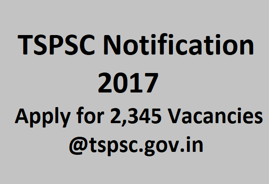 TSPSC Notification 2017