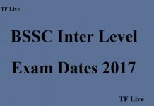 bssc Inter Level Exam Dates