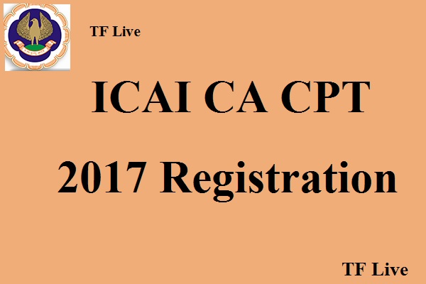ICAI CA CPT 2017 Registration