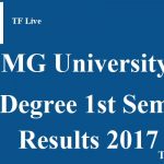 MG University Degree 1st Sem Results 2017