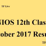 NIOS 12th Class October 2017 Results