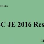 SSC JE 2016 Result